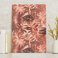 Hawaii Red Brown Tropical Leaves Canvas Wall Art LT01 Without Frame Brown - Polynesian Pride