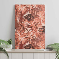 Hawaii Red Brown Tropical Leaves Canvas Wall Art LT01 - Polynesian Pride