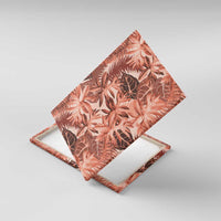 Hawaii Red Brown Tropical Leaves Canvas Wall Art LT01 With Frame Brown - Polynesian Pride