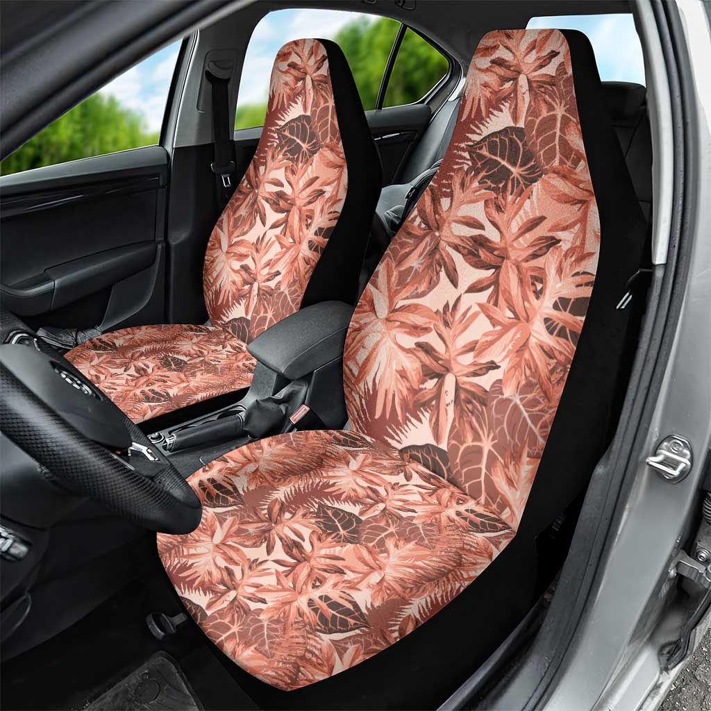 Hawaii Red Brown Tropical Leaves Car Seat Cover LT01 - Polynesian Pride