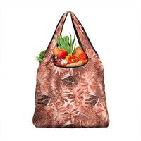 Hawaii Red Brown Tropical Leaves Grocery Bag LT01 1-pack One Size Brown - Polynesian Pride