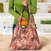 Hawaii Red Brown Tropical Leaves Grocery Bag LT01 - Polynesian Pride