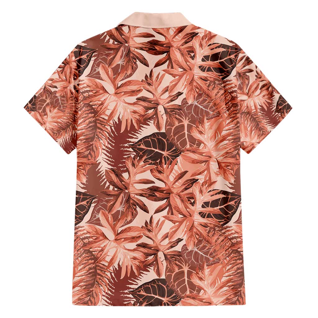 Hawaii Red Brown Tropical Leaves Hawaiian Shirt LT01 - Polynesian Pride