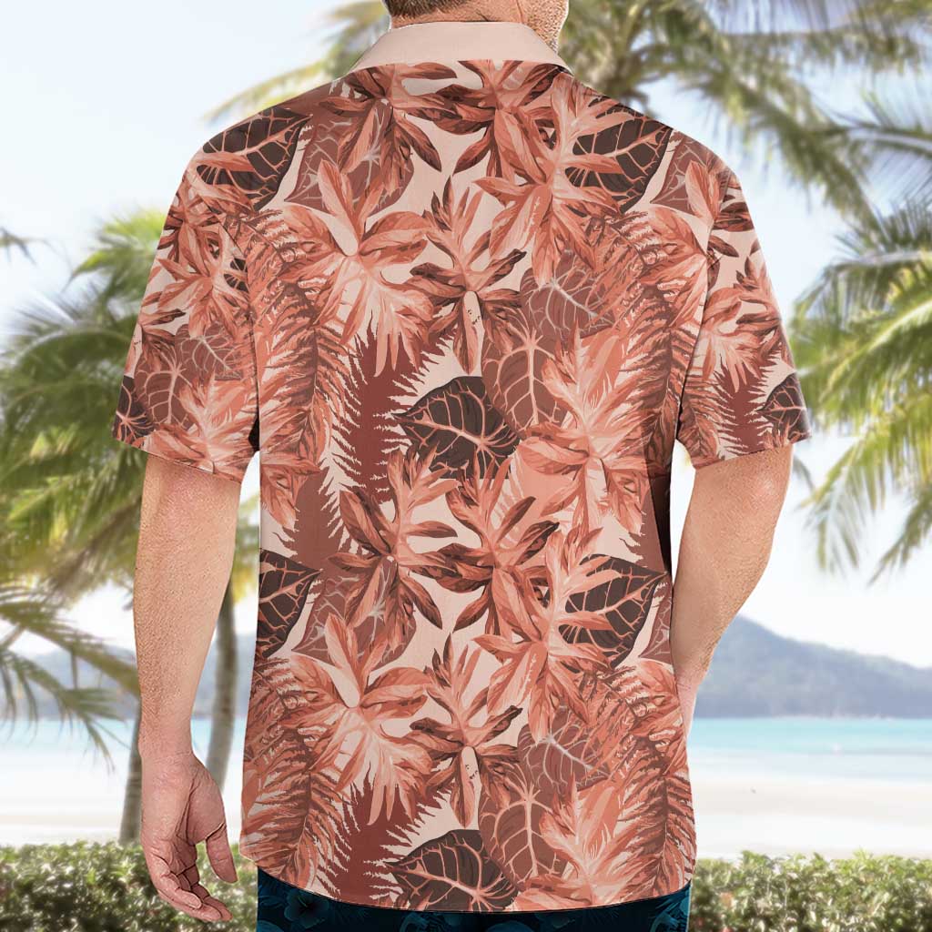 Hawaii Red Brown Tropical Leaves Hawaiian Shirt LT01 - Polynesian Pride