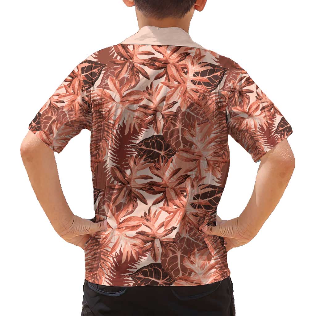Hawaii Red Brown Tropical Leaves Hawaiian Shirt LT01 - Polynesian Pride