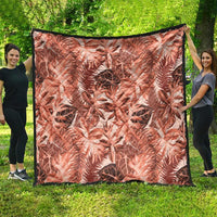 Hawaii Red Brown Tropical Leaves Quilt LT01 - Polynesian Pride