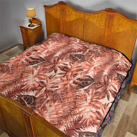 Hawaii Red Brown Tropical Leaves Quilt LT01 - Polynesian Pride