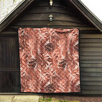 Hawaii Red Brown Tropical Leaves Quilt LT01 - Polynesian Pride