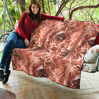 Hawaii Red Brown Tropical Leaves Quilt LT01 - Polynesian Pride