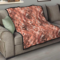 Hawaii Red Brown Tropical Leaves Quilt LT01 - Polynesian Pride