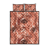 Hawaii Red Brown Tropical Leaves Quilt Bed Set LT01 - Polynesian Pride
