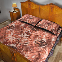 Hawaii Red Brown Tropical Leaves Quilt Bed Set LT01 - Polynesian Pride