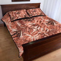 Hawaii Red Brown Tropical Leaves Quilt Bed Set LT01 - Polynesian Pride