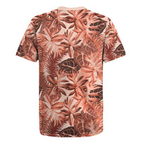 Hawaii Red Brown Tropical Leaves Rugby Jersey LT01 - Polynesian Pride