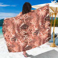Hawaii Red Brown Tropical Leaves Sarong LT01 One Size 44 x 66 inches Brown - Polynesian Pride