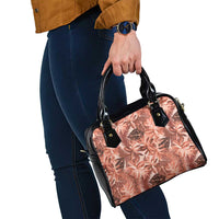 Hawaii Red Brown Tropical Leaves Shoulder Handbag LT01 - Polynesian Pride