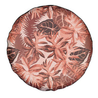 Hawaii Red Brown Tropical Leaves Spare Tire Cover LT01 - Polynesian Pride