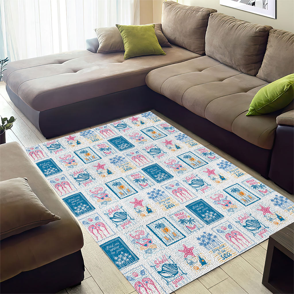 Hawaii Coastal Summer Postcard Area Rug LT01 - Polynesian Pride