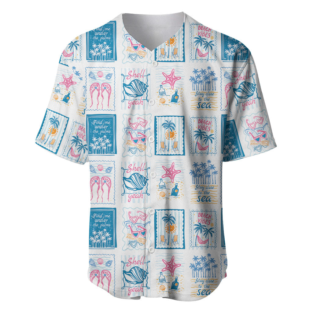Hawaii Coastal Summer Postcard Baseball Jersey LT01 Multicolor - Polynesian Pride