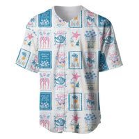 Hawaii Coastal Summer Postcard Baseball Jersey LT01 Multicolor - Polynesian Pride