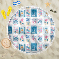 Hawaii Coastal Summer Postcard Beach Blanket LT01 One Size 150cm Multicolor - Polynesian Pride