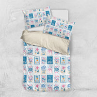Hawaii Coastal Summer Postcard Bedding Set LT01 US Twin 172cm x 218cm Multicolor - Polynesian Pride