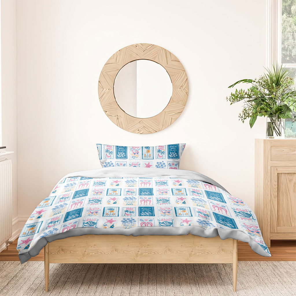 Hawaii Coastal Summer Postcard Bedding Set LT01 - Polynesian Pride