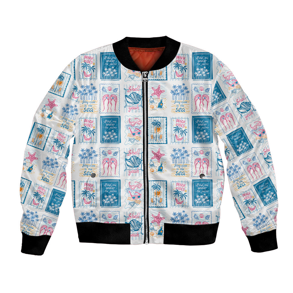 Hawaii Coastal Summer Postcard Bomber Jacket LT01 Unisex Multicolor - Polynesian Pride
