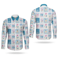 Hawaii Coastal Summer Postcard Couples Matching Summer Maxi Dress and Long Sleeve Button Shirt LT01 - Polynesian Pride