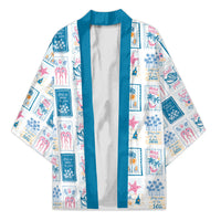 Hawaii Coastal Summer Postcard Kimono LT01 Unisex Multicolor - Polynesian Pride