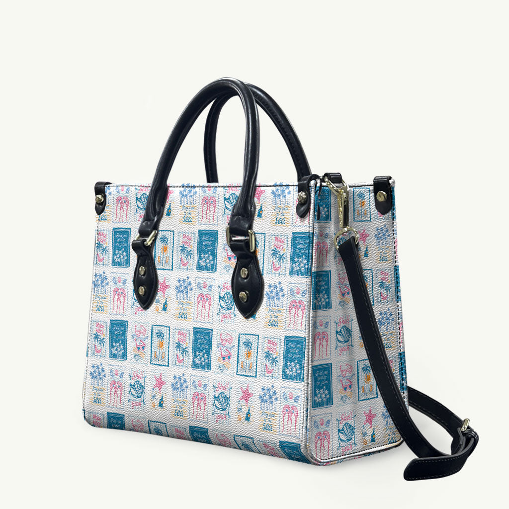 Hawaii Coastal Summer Postcard Leather Bag LT01 Multicolor - Polynesian Pride