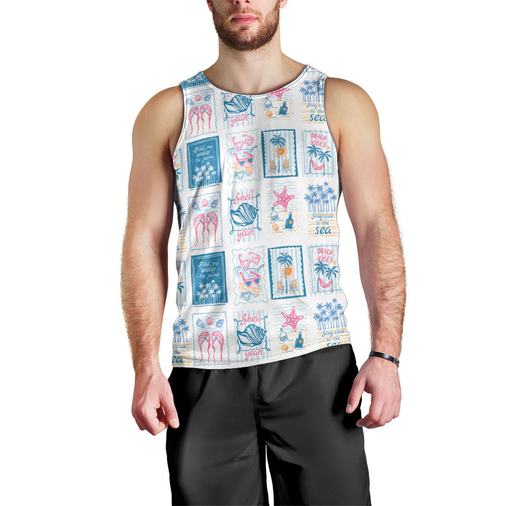 Hawaii Coastal Summer Postcard Men Tank Top LT01 - Polynesian Pride