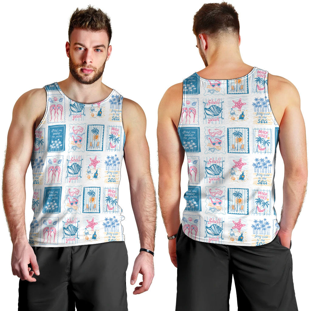 Hawaii Coastal Summer Postcard Men Tank Top LT01 - Polynesian Pride