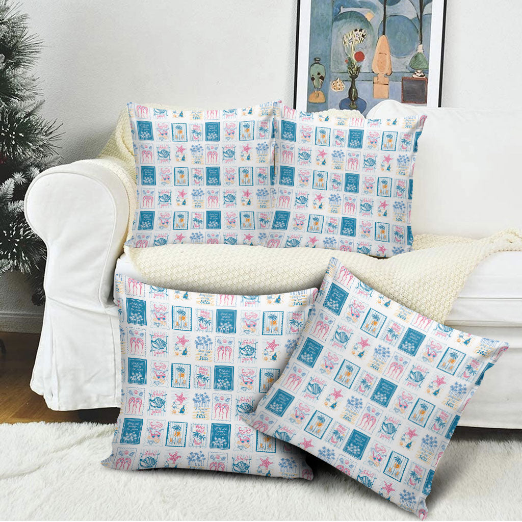 Hawaii Coastal Summer Postcard Pillow Cover LT01 - Polynesian Pride