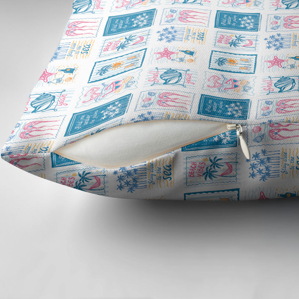 Hawaii Coastal Summer Postcard Pillow Cover LT01 - Polynesian Pride