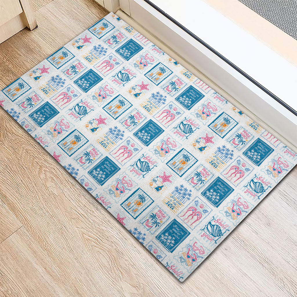 Hawaii Coastal Summer Postcard Rubber Doormat LT01 - Polynesian Pride