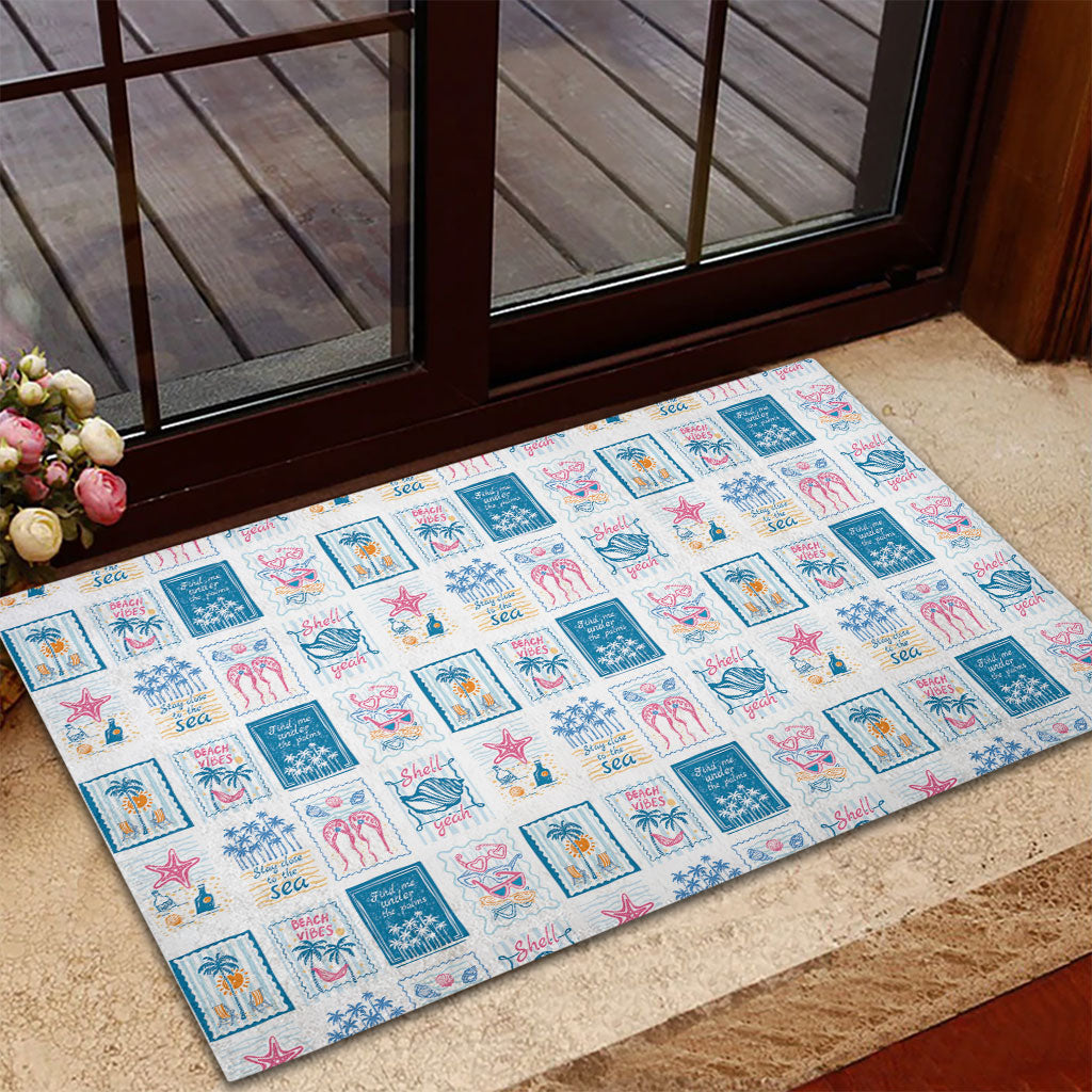 Hawaii Coastal Summer Postcard Rubber Doormat LT01 - Polynesian Pride