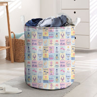 Aloha Summer Posters Grunge Textures Laundry Basket LT01 Multicolor - Polynesian Pride