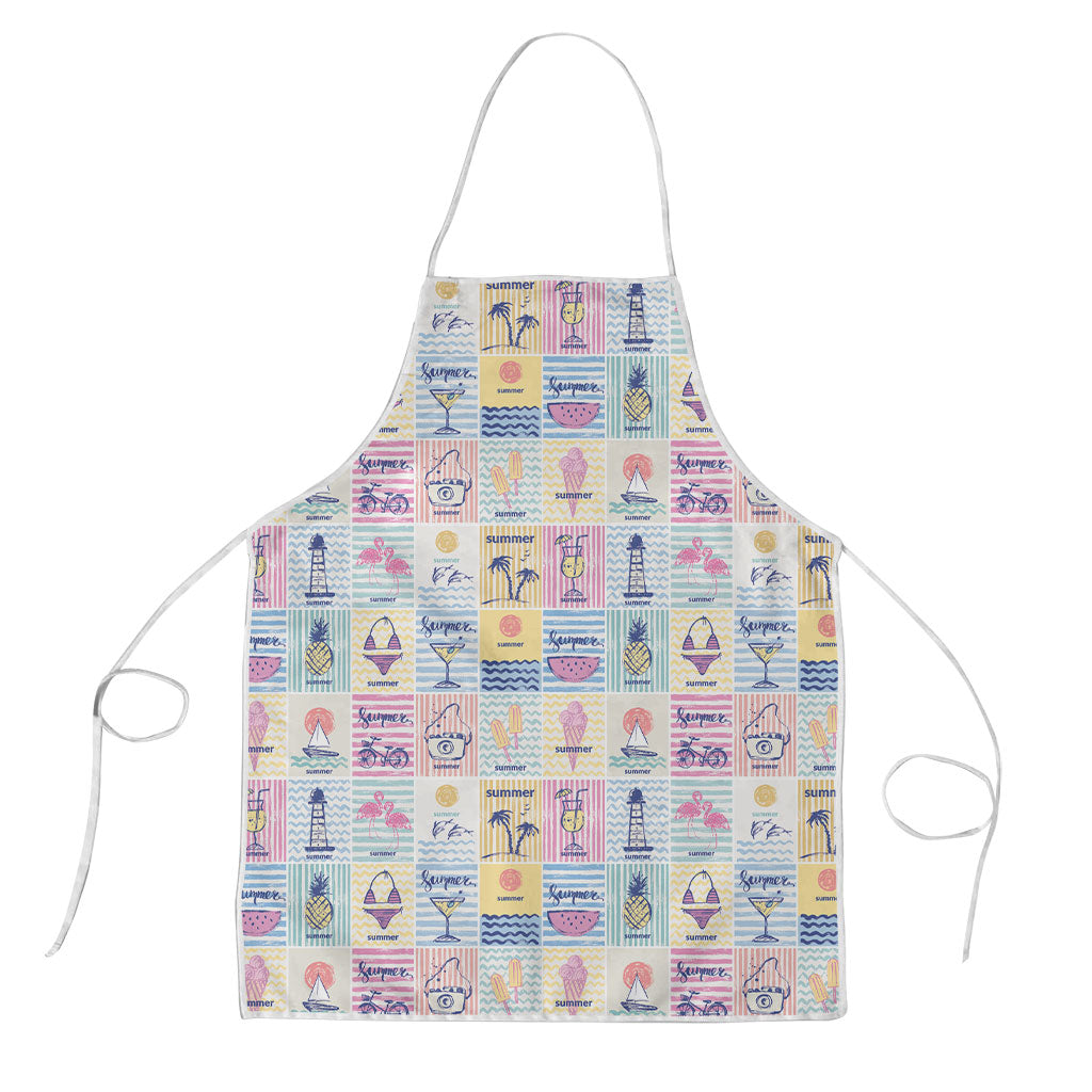 Aloha Summer Posters Grunge Textures Apron LT01 Multicolor - Polynesian Pride