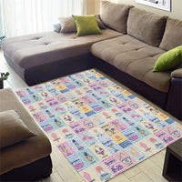 Aloha Summer Posters Grunge Textures Area Rug LT01 - Polynesian Pride