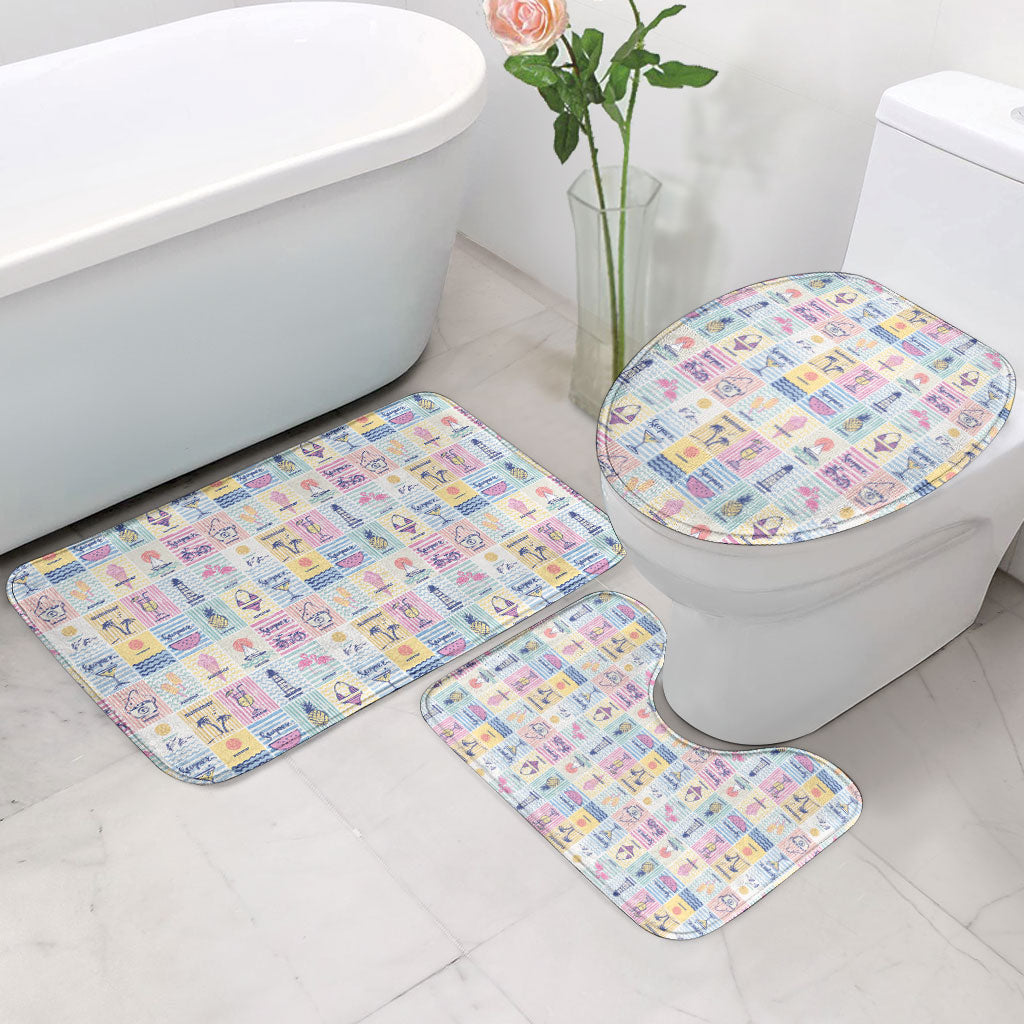 Aloha Summer Posters Grunge Textures Bathroom Set LT01 - Polynesian Pride