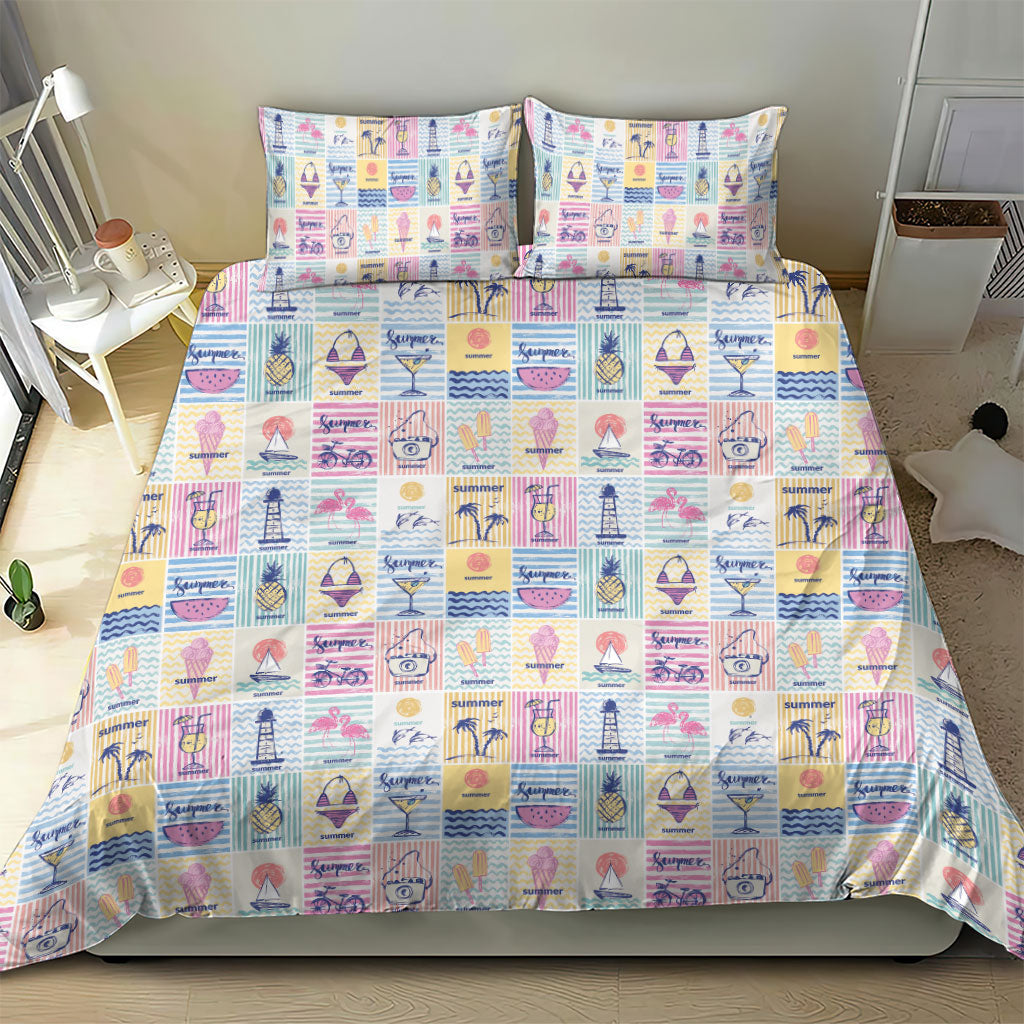 Aloha Summer Posters Grunge Textures Bedding Set LT01 - Polynesian Pride