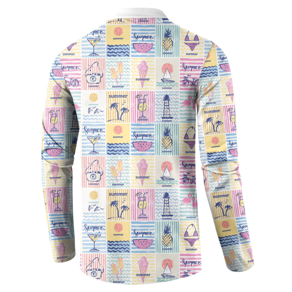 Aloha Summer Posters Grunge Textures Button Sweatshirt LT01 - Polynesian Pride