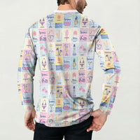 Aloha Summer Posters Grunge Textures Button Sweatshirt LT01 - Polynesian Pride