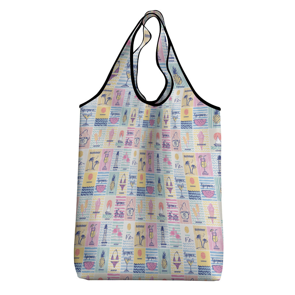 Aloha Summer Posters Grunge Textures Grocery Bag LT01 - Polynesian Pride