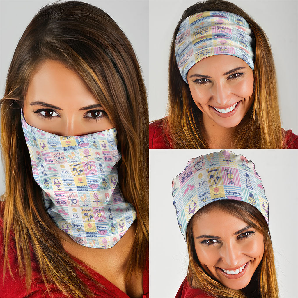 Aloha Summer Posters Grunge Textures Neck Gaiter LT01 - Polynesian Pride