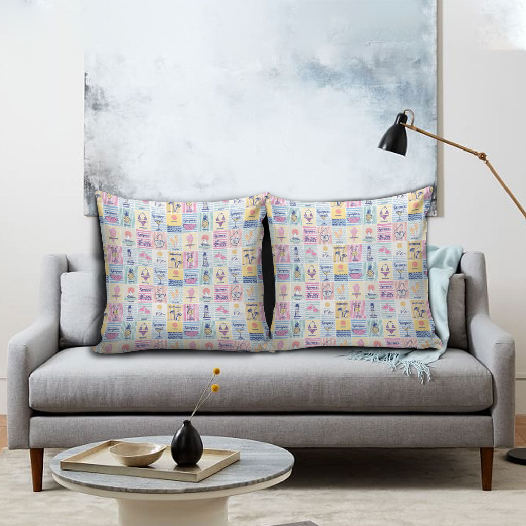 Aloha Summer Posters Grunge Textures Pillow Cover LT01 - Polynesian Pride