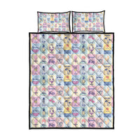 Aloha Summer Posters Grunge Textures Quilt Bed Set LT01 - Polynesian Pride