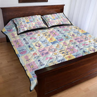 Aloha Summer Posters Grunge Textures Quilt Bed Set LT01 - Polynesian Pride