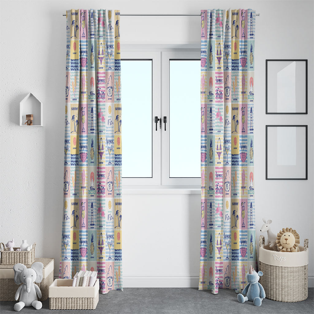 Aloha Summer Posters Grunge Textures Window Curtain LT01 - Polynesian Pride